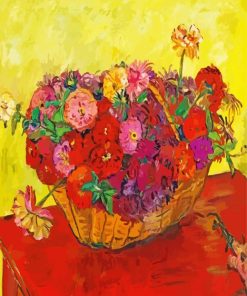 Still Life With Basket of Flowers By Irma Stern Diamond Painting