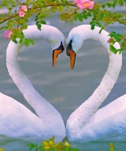 Swans Love Diamond Painting