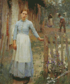 The Girl At The Gate Diamond Painting