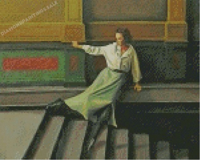 Woman On Stairs Diamond Painting