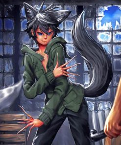 Anime Wolf Boy Diamond Painting