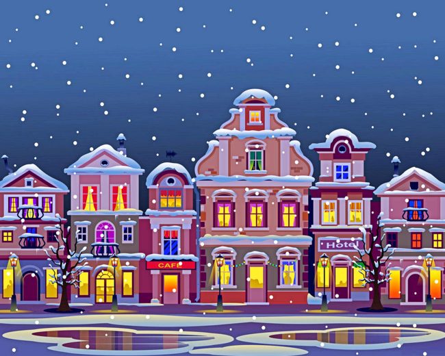 City Christmas Diamond Painting