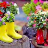 Gumboots And Flowers Diamond Painting