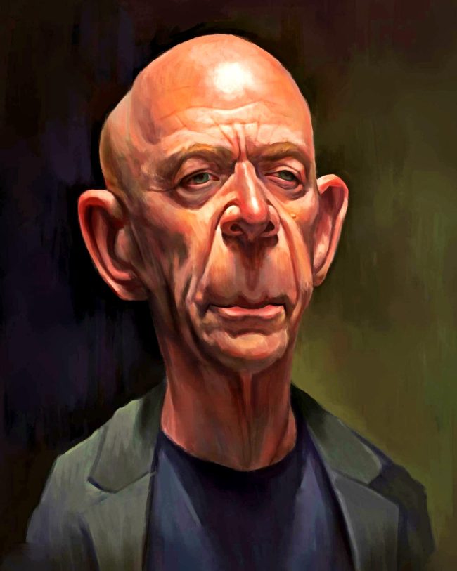 JK Simmons Caricature Diamond Painting