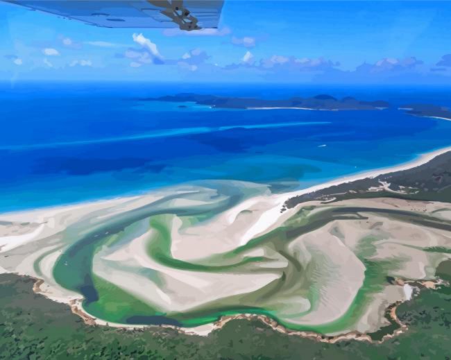 Whitsundays Whitehaven Beach Diamond Painting