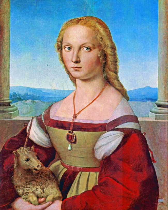 Young Woman With Unicorn Raphael Diamond Painting