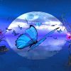Aesthetic Butterflies And Moon Diamond Painting