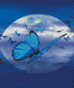 Aesthetic Butterflies And Moon Diamond Painting