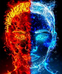 Aesthetic Fire And Ice Angel Diamond Painting