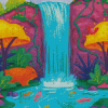 Aesthetic Purple Waterfall Diamond Painting