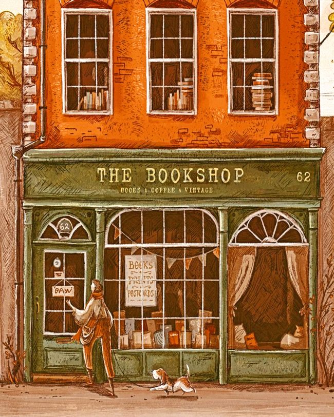 Aesthetic The Bookshop Diamond Painting