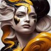 Aesthetic Black And Gold Lady Diamond Painting