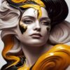 Aesthetic Black And Gold Lady Diamond Painting