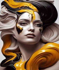 Aesthetic Black And Gold Lady Diamond Painting