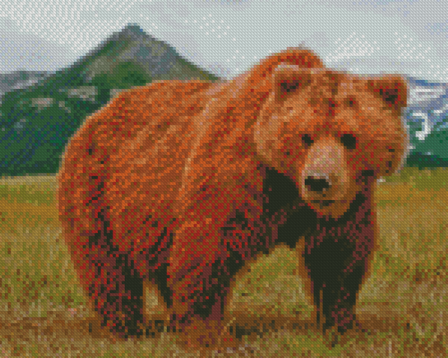 Aesthetic Mountain Bear Diamond Painting