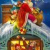 Aesthetic Santa Giving Gifts To Kids Diamond Painting