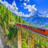Aesthetic Swiss Train Diamond Painting