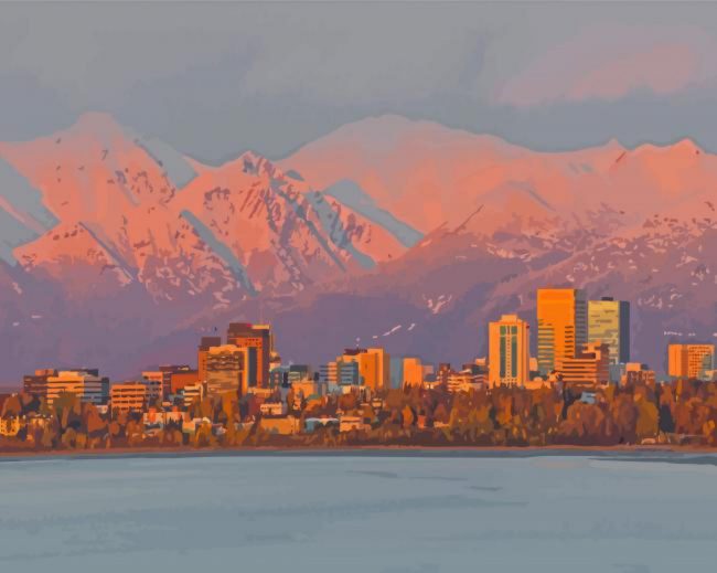 Anchorage Skyline One Diamond Painting