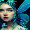 Blue Butterfly Fairy Diamond Painting