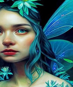 Blue Butterfly Fairy Diamond Painting