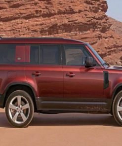 Brown Land Rover Defender Car Diamond Painting