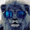 Cool Lion With Glasses Diamond Painting