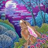 Rabbit Looking At The Moon Diamond Painting