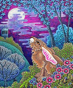 Rabbit Looking At The Moon Diamond Painting