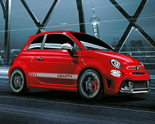 Red Fiat Abarth Diamond Painting