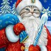 Santa Claus Cat Diamond Painting
