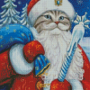 Santa Claus Cat Diamond Painting