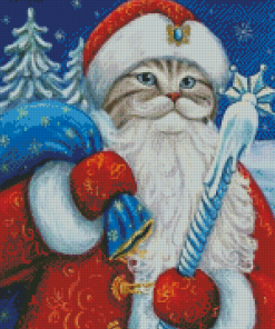 Santa Claus Cat Diamond Painting