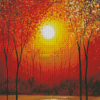 Autumn Sunset Diamond Paintings