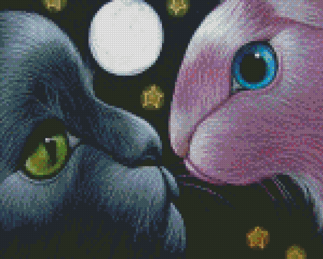 Cat And Bunny Diamond Paintings