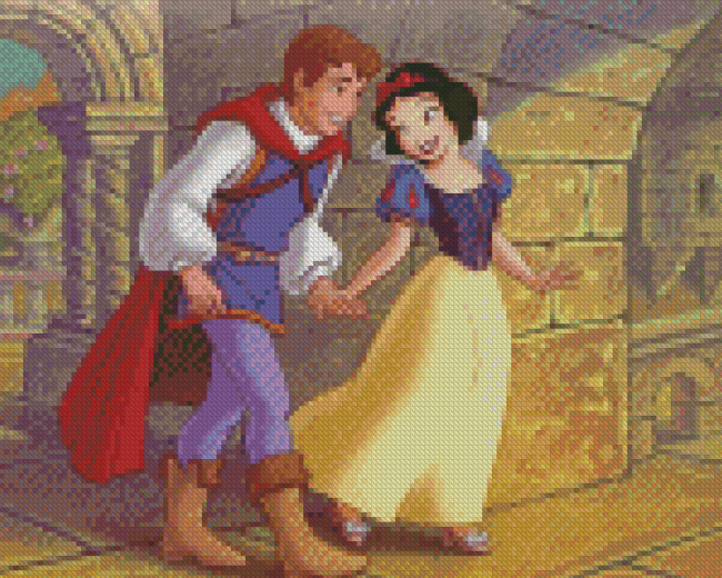 Princess Snow White And Prince Charming Diamond Painting