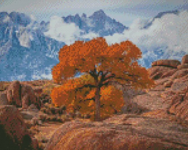 The Tree In Lone Pine California Diamond Painting