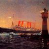 Titanic Ship And Lighthouse Diamond Painting