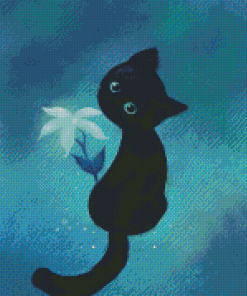 Black Kitten Diamond Painting