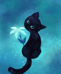 Black Kitten Diamond Painting