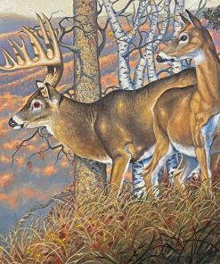 Large Buck And Doe Art Diamond Painting