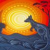 Aboriginal Australian Art Kangaroo Animal Diamond Painting