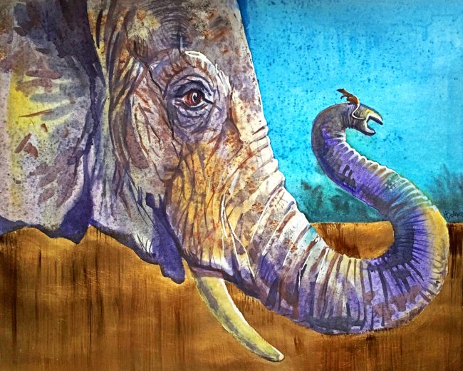 Abstract Elephant And Mouse Diamond Painting