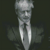 Black And White Boris Johnson Diamond Painting