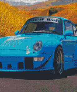 Blue Rauh Welt Sport Car Diamond Paintings