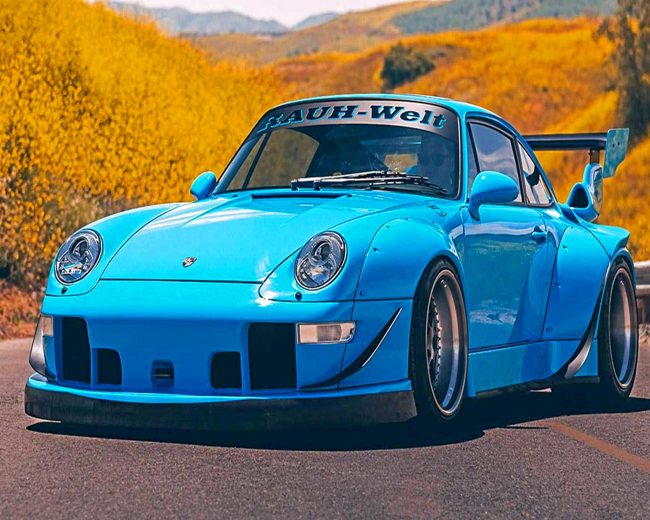 Blue Rauh Welt Sport Car Diamond Painting