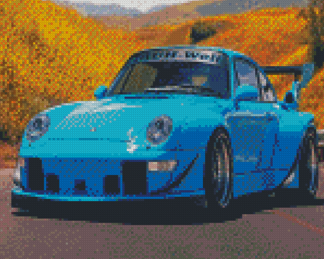 Blue Rauh Welt Sport Car Diamond Paintings