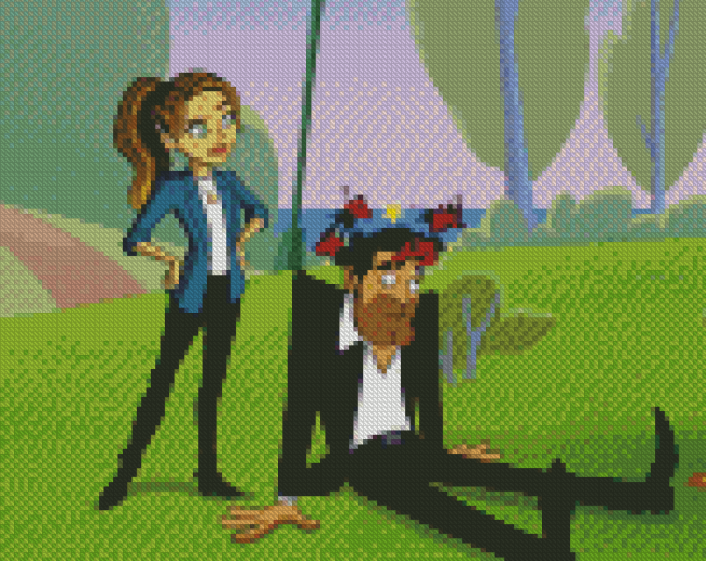 Cartoon Lucifer Morningstar And Chloe Diamond Painting