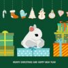 Christmas Bunny With Gifts Illustration Diamond Painting