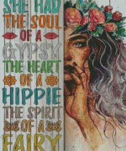 Aesthetic Hippie Girl Diamond Painting