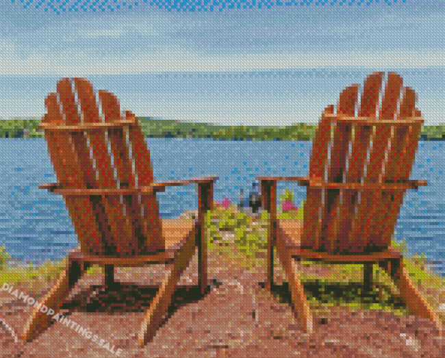 Aesthetic Lake Chairs Diamond Painting